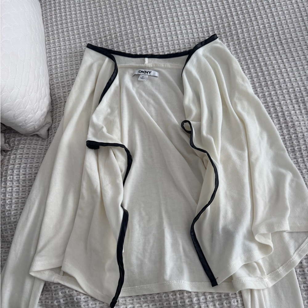 DKNY Ivory Sweater with Dark Edging